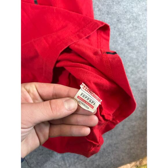 Puma Official Scuderia Ferrari F1 Team T Shirt Mens XL Red Black Panel Sleeve - Picture 6 of 8